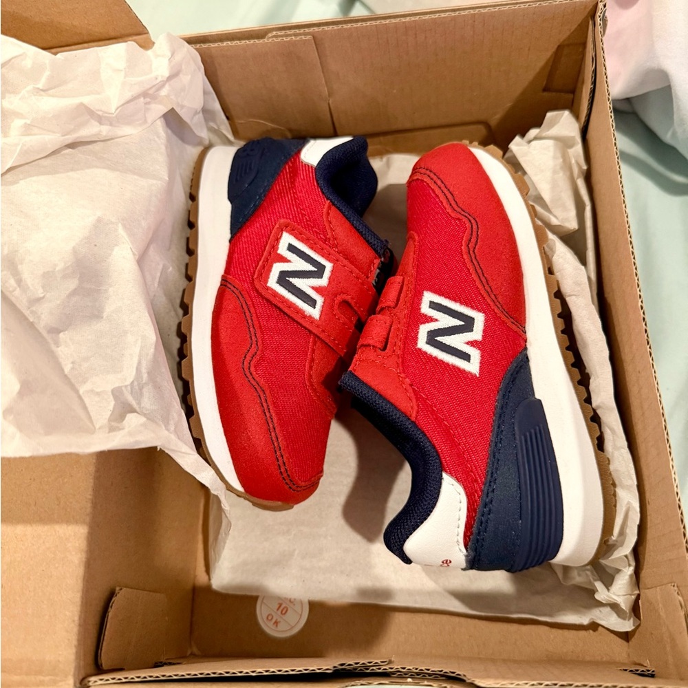 New Balance Toddler 6 Red & Navy Sneakers
